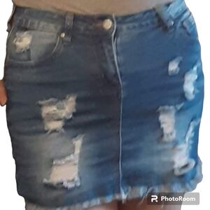 Womens jean skirt size m and a size small